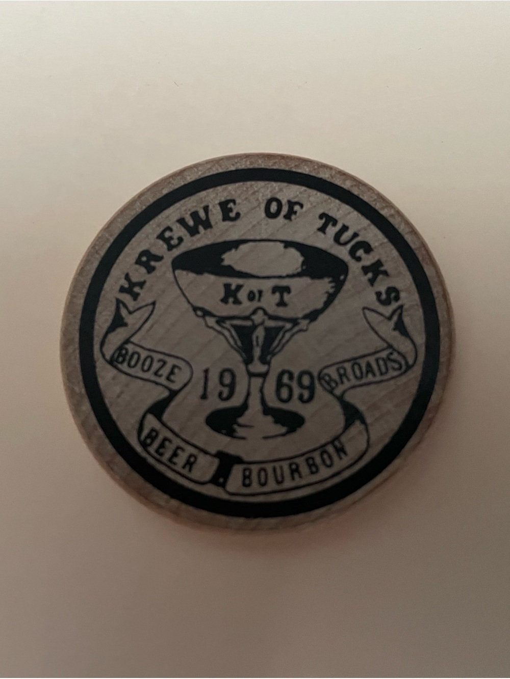 Krewe of Tucks Wooden Coin
